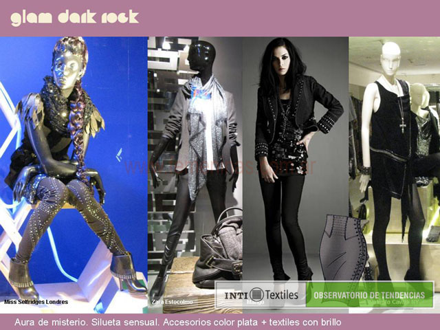 Look glam dark rock moda mujer otoño invierno 2010